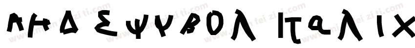 AHD Symbol Italic字体转换